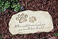Evergreen Enterprises Dog Paw Print Devotion Garden Stone