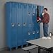 HALLOWELL U3258-2HG Premium 2-Tier Steel Locker Openings, 3 Locker Wide, Unassembled, 12" x 15" x 36", Gray