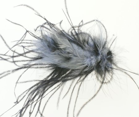 Black/Grey Feather Hair Clip