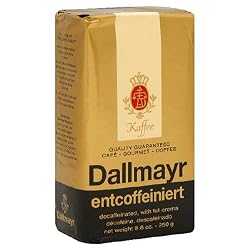 Dallmayr Decaffeinated Gourmet Coffee, Entcoffeiniert (Ground), 250 Grams Vacuum Packs (Pack of 4)