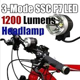 Ssc-p7 Led Max 1200lm Headlight Headlamp / Bicycle Light Kit Including 1 X Ssc-p7 Headlight / Bicycle Light Unit ;1 X 5-leds Bicycle Rear Flashlight