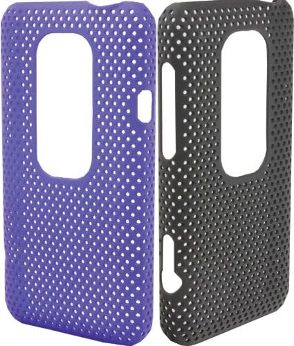 HTC Evo 3D yby Breathable Blue and a Black Case + a Home and Car Charger