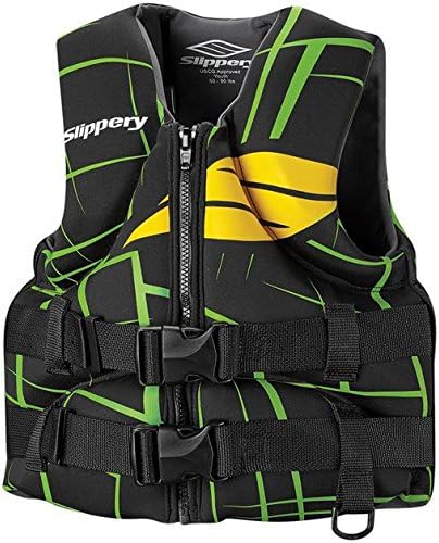 Slippery Surge Neo Youth Vest, Gender: Boys, Primary Color: Green, Size: OSFM, Distinct Name: Black/Yellow/Green, Size Modifier: 50-90 Lbs., Size Segment: Youth XF-2-3242-0044