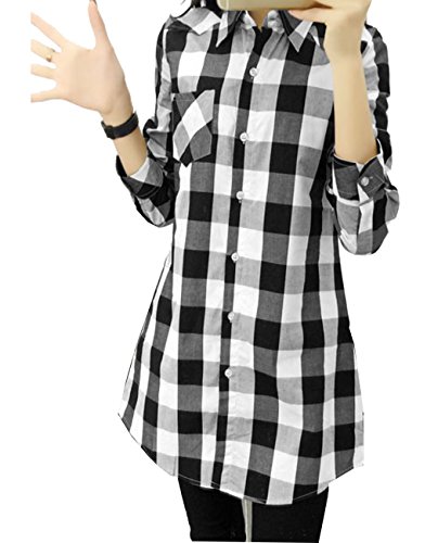 【PALERO・パレロ】 チェックシャツ チェック ジャケット ブラウス シャツ ロング ロング丈 レディース レディーズ ガールズ 春 秋 選べる6色 エレガンス