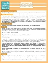 APA/MLA Guidelines (Speedy Study Guide)