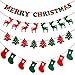 Markmesafe 4Pcs Christmas Fabric Felt Hanging Buntings Garland Banner String Party Flag Decor