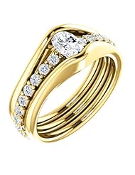 10K Yellow Gold Oval Cut Diamond Ring -- LIFETIME WARRANTY