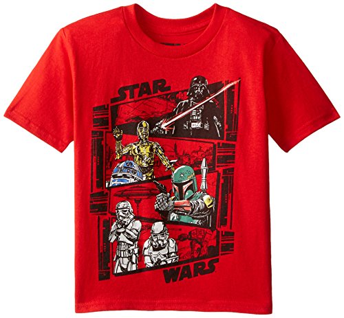 Star Wars Boys' Darth Vader T-Shirt, Red, 7