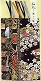 YUZEN Washi Japansese Paper Book Marker Set of 6,Black