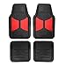 FH Group F11313 Monster Eye Trimmable Floor Mats (Red) Full Set - Universal Fit for Cars Trucks and SUVs