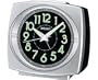 Seiko Bedside Alarm Clock Silver-Tone Metallic Case