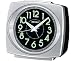 Seiko Bedside Alarm Clock Silver-Tone Metallic Case