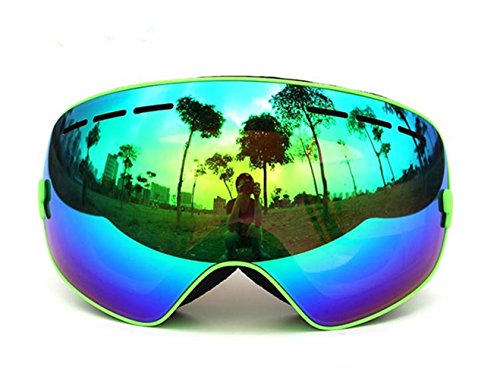 COPOZZ Multicolor Professional Snowmobile Snowboard Skate Ski Goggles with Detachable Wide Vision Double Lens Anti-fog Extra-large Spherical Lens Snow Mountain Climbing Gear Unisex