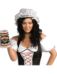 Apparel: White Lace Bonnet Costume Mop Cap Colonial Mob Pioneer Adult (White)