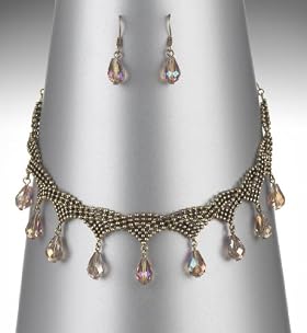 Assorted Bead Glitter Necklace 