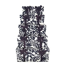 Axis/Imex Set of 5 Nesting Boxes - Black Toile : Target : all decorative storage boxes trunks axisimex set of 5 nesting boxes black toile dorm baskets bins