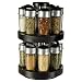 Wood 16-Bottle Spice Rack - Black