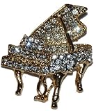 515tOIY8C1L. SL160  Gold Tone and Austrian Crystal Grand Piano Brooche Pin