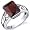 Large Radiant Cut 4.00 carats Garnet Solitaire Ring in Sterling Silver Rhodium Finish Size 5, Available in Sizes 5 thru 9