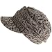 New Cuban Crinkle Fur Print Newsboy Driver Cap Hat * Brown * Small / Medium