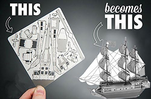 LefRight(TM) High Quality Refined 3D Laser Cut Model Black Pearl Pirate Ship