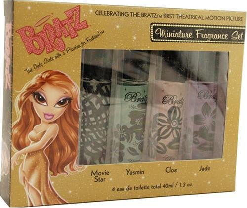 Bratz By Mga For Women. Set-4 Pieces With Movie Star & Yasmin & Cloe & Jade And All Eau De Toilette Roll -on (1.3 OZ Each)