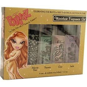 Bratz By Mga For Women. Set-4 Pieces With Movie Star & Yasmin & Cloe & Jade And All Eau De Toilette Roll -on (1.3 OZ Each)