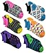 Jefferies Socks Big Girls' Aztec Neon Low Cut Socks (6 Pair Pack)