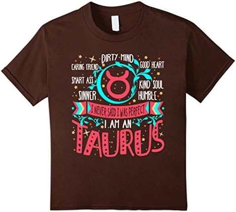 Kids Best Typography Taurus T-shirt 10 Brown