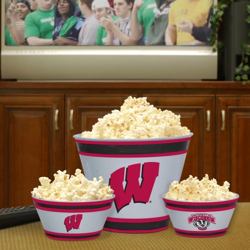Wisconsin Badgers Memory Company Team Melamine 3-Piece Bowl Set NCAA College Athletics Fan Shop Sports Team Merchandise