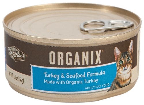 Castor & Pollux Organix Feline Formula, Turkey with Seafood, 5.5-Ounce Cans (Pack of 24)