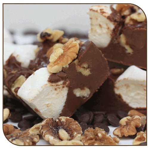 Mo's Fudge Factor, Rocky Road Fudge 1/2 Pound Best Chocolate Shop