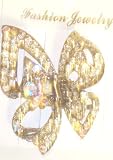 Genuine Gold Plated Multi Color Simulated Jades Studded Hair Clip for Women and Teens