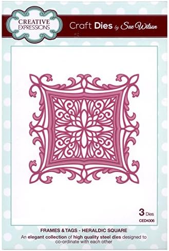 Sue Wilson Designs Dies - Frames &amp; Tags Collection Heraldic Square die