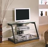 Modern Design Black LCD / Plasma Media Storage TV Stand