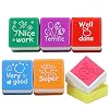 6 x Teachers Stampers WELL DONE, SUPER, GREAT, NICE WORK, VERY GOOD, TERRIFIC