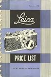 Leica Price List, 1953 (Original)