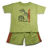 Mis Tee V-us - Toddler Boys Short Sleeve Short Set, Green, Orange