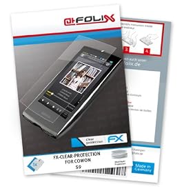 atFoliX FX-Clear Invisible screen protector for Cowon S9 - Ultra clear screen protection! Highest Quality - Made in Germany!