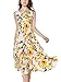 KIMILILY Women's Sleeveless Summer Lemon Printed Party Garden Swing Dresses ¡­