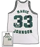 Magic Johnson Michigan State Spartans Autographed Jersey