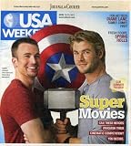 USA Weekend April 15 2011 Chris Evans/Captain America & Chris Hemsworth/Thor on Cover, Diane Lane, Summer Movie Preview