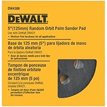 DEWALT DW4388 5-Inch Random Orbit Palm Sander Pad, Medium (Fits the DW421K and DW423K)
