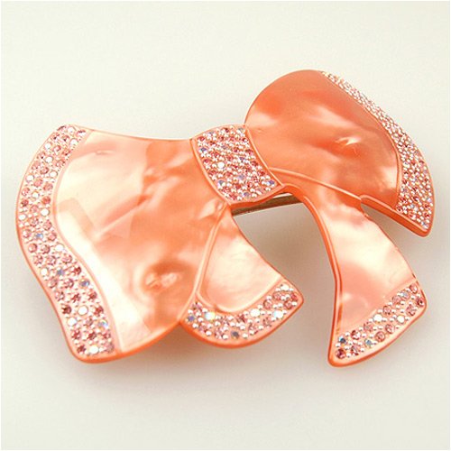 Blanche Pink on Pink - Cubitas Duchamp Collection (Made in France - Swarovski Crystals - Hair Clip)