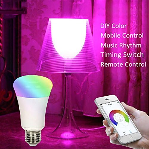 E27 6W RGB Wifi Wireless Remote Control Dimming LED Smart Bulb+Bridge AC 220V