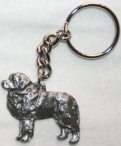 Great Pyrenees Dog Fine Pewter Keychain Key Ring