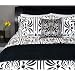 Florence Damask Duvet Cover Set - Jet Set Black, Queen
