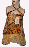 Kariza Authentic Indian Vintage Beautiful 2 Layers Long Skirt/dress #S-56 Mini 100 Way to Wearmica Beauty