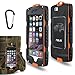 iPhone 6 Plus Case, iPhone 6s plus Case Outdoor Heavy Duty Slim Fits Dual Layer [ShockProof] [Built-in Screen Protector] Hybrid Rugged Shell With [Climbing Carabiner Hook] for Apple 5.5 inch - Orange