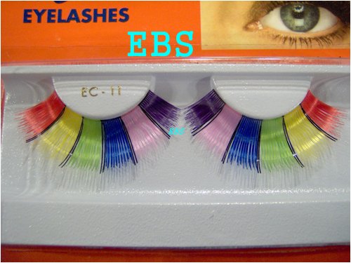 color eyelash party eyelash false eyelash color eyelash cheerleader eyelash fake eye lash show girl eyelash glow in dark eyelash halloween eyelash costume accessory